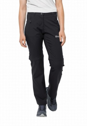 Black Jack Wolfskin Active Track Zip Off Women Hiking Pants | 35278908
