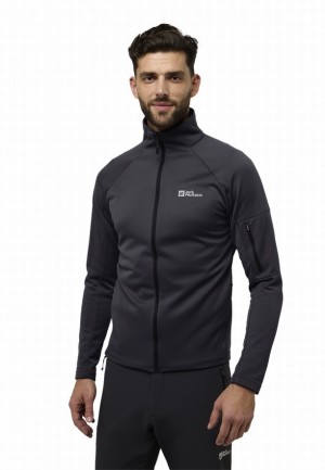 Black Jack Wolfskin Alpgrat Fz Men Fleece Jackets | 65292947