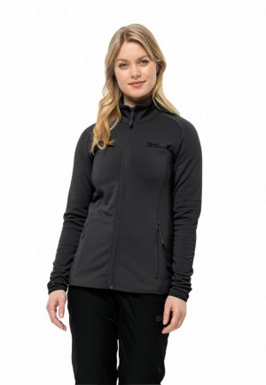 Black Jack Wolfskin Baiselberg Fz Women Fleece Jackets | 58679979