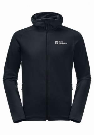 Black Jack Wolfskin Baiselberg Hooded Fz Men Fleece Jackets | 44519554