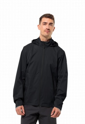 Black Jack Wolfskin Bike Commute 2.5l Men Rain Jackets | 95440695