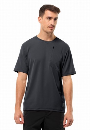 Black Jack Wolfskin Bike Commute Men T Shirts | 65149611