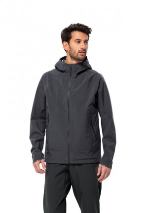 Black Jack Wolfskin Bike Commute Mono Men Rain Jackets | 41258009