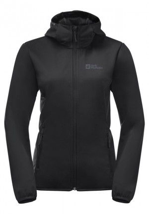Black Jack Wolfskin Bornberg Hoody Women Jackets | 31194250