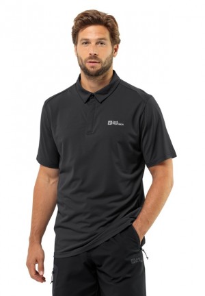 Black Jack Wolfskin Delgami Men Polo Shirts | 57406232