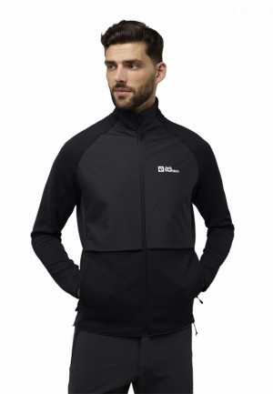 Black Jack Wolfskin Dormer Men Fleece Jackets | 10576518