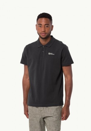 Black Jack Wolfskin Essential Men Polo Shirts | 46084473