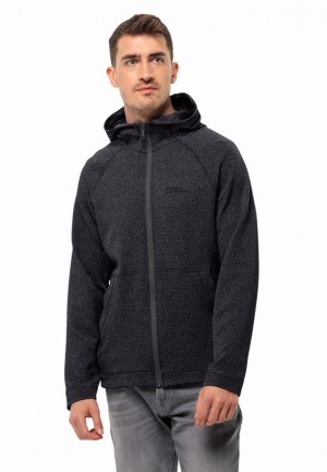 Black Jack Wolfskin Fernweh Hooded Men Fleece Jackets | 60469717