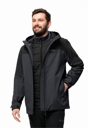 Black Jack Wolfskin Glaabach 3in1 Men Jackets | 80459115