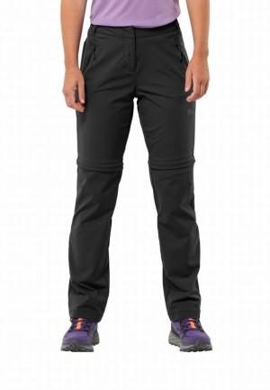 Black Jack Wolfskin Glastal Zip Off Women Hiking Pants | 22561809