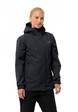 Black Jack Wolfskin Jasper 2l Women Rain Jackets | 37420318