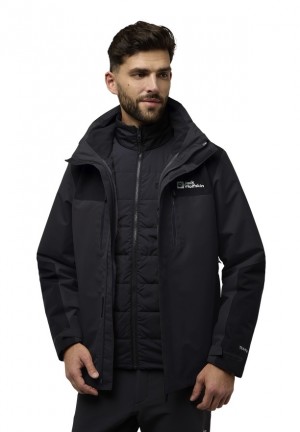 Black Jack Wolfskin Jasper 3in1 Men Jackets | 72029582