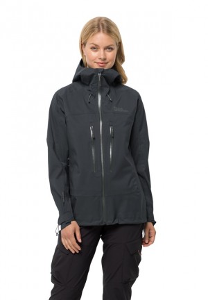 Black Jack Wolfskin Kammweg 3l Women Rain Jackets | 62961272
