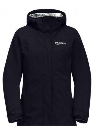 Black Jack Wolfskin Luntal 3in1 Women Jackets | 97187934