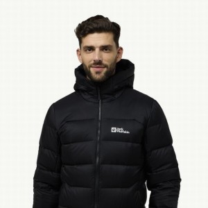 Black Jack Wolfskin Nebelhorn Hoody Men Down Jackets | 70903212