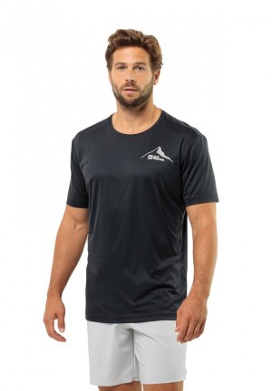 Black Jack Wolfskin Peak Graphic Men T Shirts | 24730477