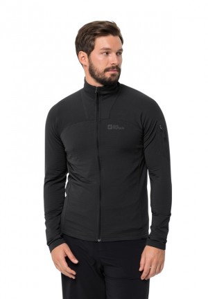 Black Jack Wolfskin Prelight Fz Men Fleece Jackets | 32396263
