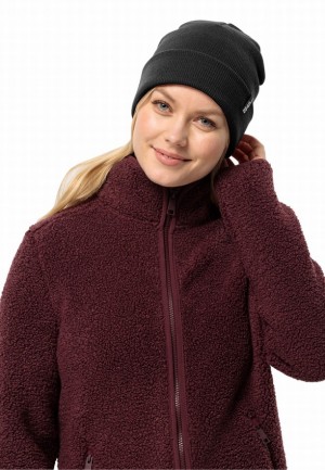 Black Jack Wolfskin Rib Men Beanie | 15169957