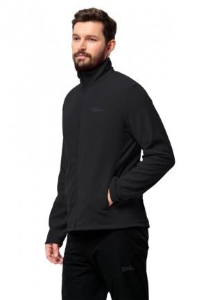 Black Jack Wolfskin Taunus Fz Men Fleece Jackets | 60829965