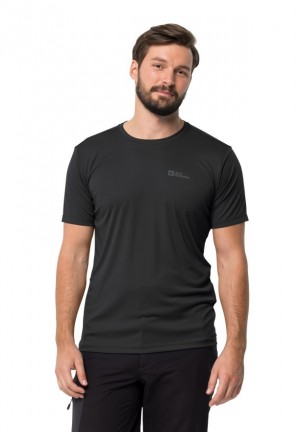 Black Jack Wolfskin Tech Men T Shirts | 78033956