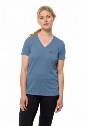Blue Jack Wolfskin Crosstrail Women T Shirts | 21566289