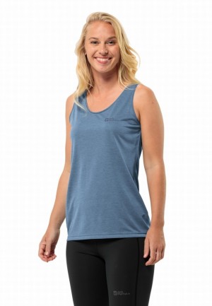 Blue Jack Wolfskin Crosstrail Women Tank Top | 51092872