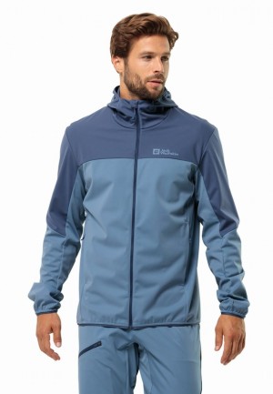 Blue Jack Wolfskin Feldberg Hoody Men Softshell Jackets | 30406323