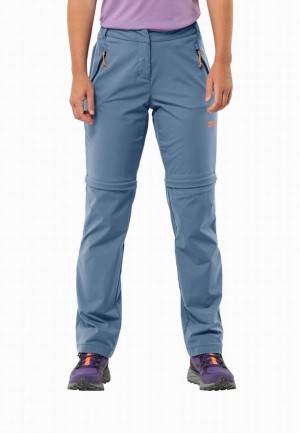 Blue Jack Wolfskin Glastal Zip Off Women Hiking Pants | 26755729