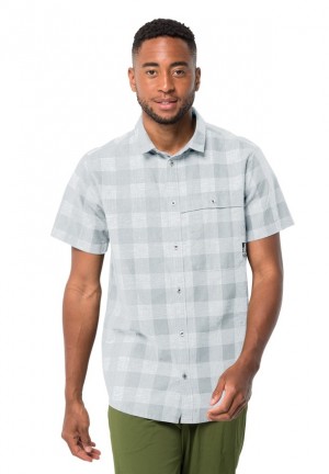 Blue Jack Wolfskin Highlands Men Shirts | 98885191
