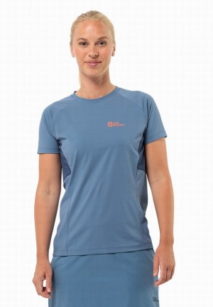 Blue Jack Wolfskin Narrows Women T Shirts | 33389688