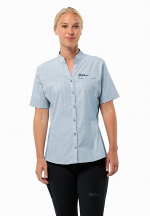 Blue Jack Wolfskin Norbo S/s Women Shirts | 47402336