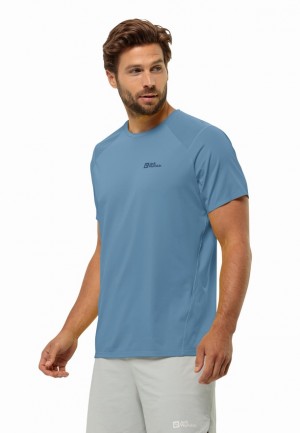 Blue Jack Wolfskin Prelight Chill Men T Shirts | 30919252