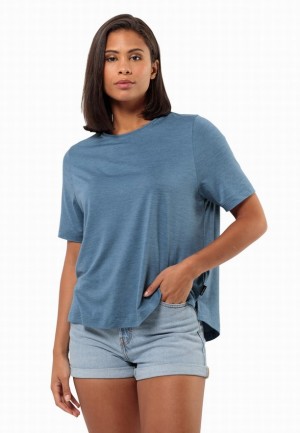 Blue Jack Wolfskin Travel Women T Shirts | 56048126