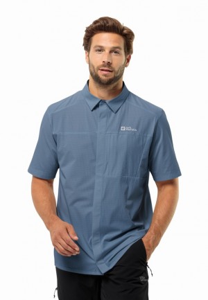 Blue Jack Wolfskin Vandra S/s Men Shirts | 56047015