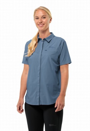 Blue Jack Wolfskin Vandra S/s Women Shirts | 84423360