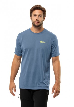 Blue Jack Wolfskin Vonnan S/s Men T Shirts | 53712899