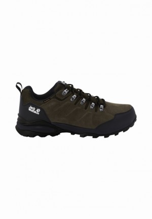 Brown Jack Wolfskin Refugio Texapore Low Men Hiking Shoes | 65853643