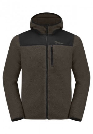 Coffee Jack Wolfskin Kammweg Pile Fz Men Fleece Jackets | 47351033