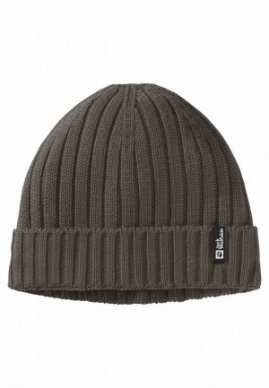 Coffee Jack Wolfskin Rib Knit Women Beanie | 71434652