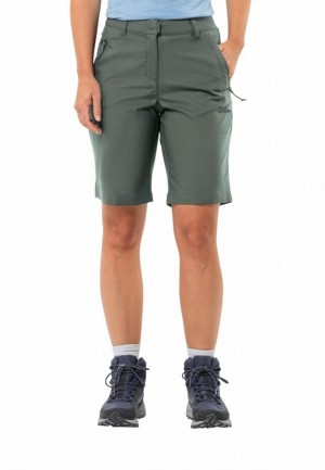 Green Jack Wolfskin Active Track Women Shorts | 11297357
