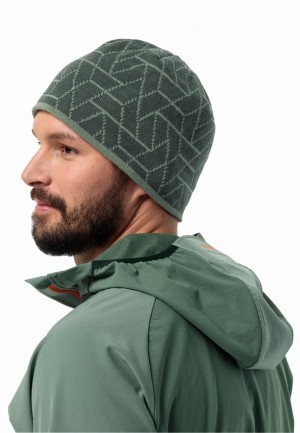Green Jack Wolfskin Alpspitze Men Beanie | 89525453