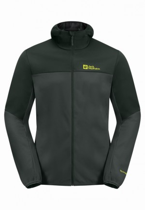 Green Jack Wolfskin Feldberg Hoody Men Softshell Jackets | 56612878