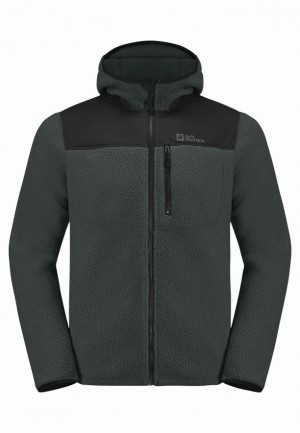 Green Jack Wolfskin Kammweg Pile Fz Men Fleece Jackets | 15936085