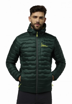 Green Jack Wolfskin Passamani Hoody Men Down Jackets | 30374436