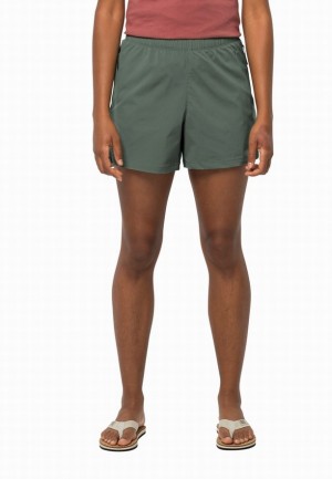 Green Jack Wolfskin Wanderthirst Women Shorts | 91759260