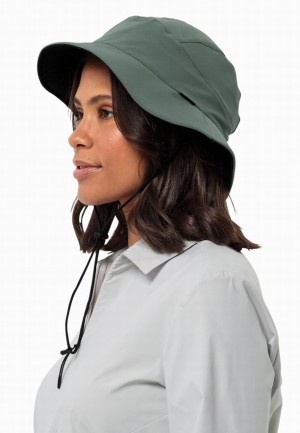 Green Jack Wolfskin Wingbow Women Hats | 20545891