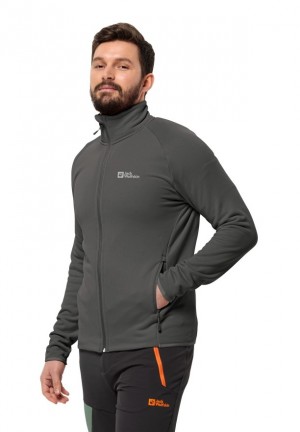Grey Jack Wolfskin Baiselberg Fz Men Fleece Jackets | 35494618