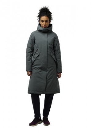 Grey Jack Wolfskin Brandenburger Women Coats | 39010973