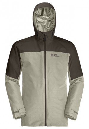 Grey Jack Wolfskin Glaabach 3in1 Men Jackets | 94789562