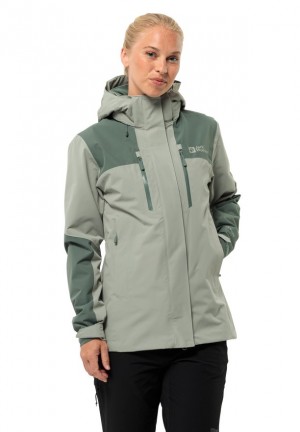 Grey Jack Wolfskin Jasper 2l Women Rain Jackets | 16214275